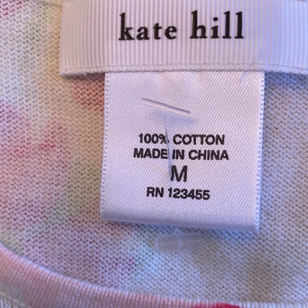 Kate Hill Floral Knit Tank in Pink, Green & Teal - Picture 2 of 6